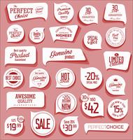 Modern badges stickers and labels collection vector