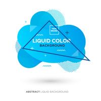 Abstract Liquid Living Coral Color Banner with line Frame and Brand Placing Logo vector