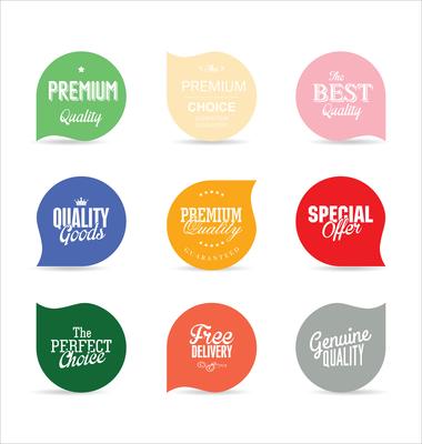 Modern badges stickers and labels collection
