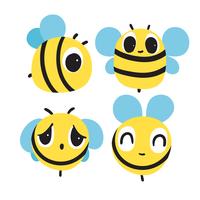 bee character vector design