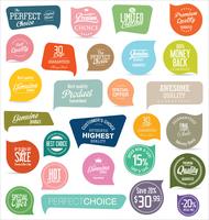 Modern badges stickers and labels collection vector