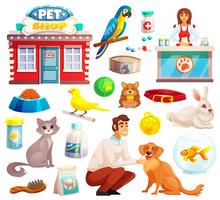 Pet Shop Decorative Icons Set 