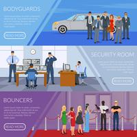 Bodyguard Banners Set vector