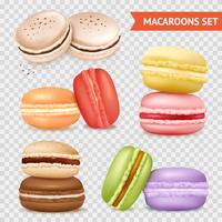 Almond Cookies Transparent Set vector