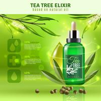 Tea Tree Oil Background vector