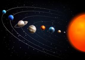 Realistic Space Background vector