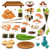 Japanese Food Set vector