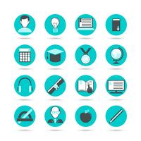 Learning Flat Icon Set vector