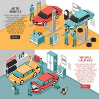 Banners de auto servicio vector