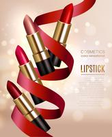 Lipstick Assortment Realistic Background vector