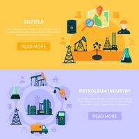 Oil Field Banners Collection vector