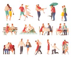 Dating Couples Big Set vector