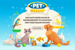 Pet Shop Composition vector