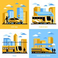 City Transportation 2x2 Design Concept vector