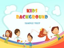 Playing Kids Background  vector