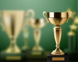 Trophy Awards Realistic Background  vector