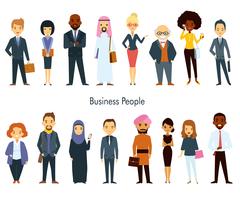 Multi ethnic Team Business People Set vector