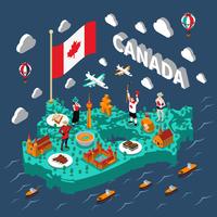 Canada Isometric Map vector