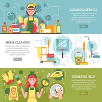 Cleaning Service Banner Set vector