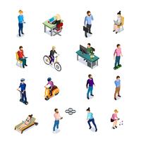 Isometric People Icons Set vector