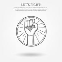 Clenched Fist Poster vector