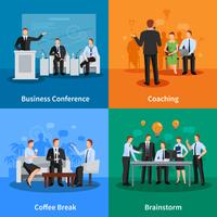 Business Meeting Concept Icons Set  vector