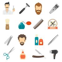 Barber Color Icons vector