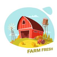 Concepto De Granja Y Productos Frescos vector