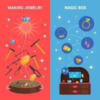 Making Jewelry Banners Set  vector