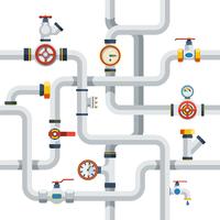 Pipes Concept Illustration vector