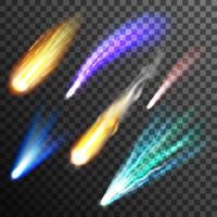 Meteor And Comet Transparent Background vector