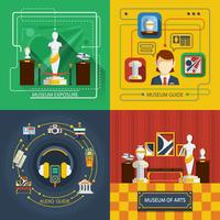 Museum Icon Composition Set vector