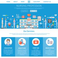 Nursing Profession Advertising Layout vector