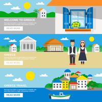 Conjunto de banners de Grecia vector