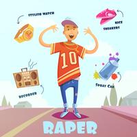 Raper Character Pack For Man vector