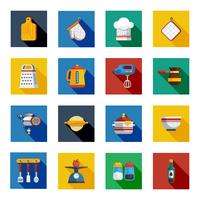 Conjunto de iconos de cocina vector