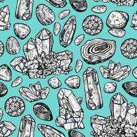 Stones Crystal Seamless Pattern vector