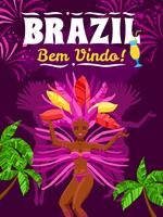 Cartel del carnaval de Brasil vector