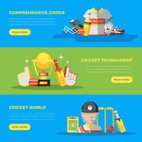 Cricket World Banners vector