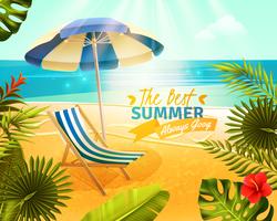 Tropical Resort Cartoon Illustration  vector