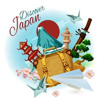 Discover Japan Poster vector