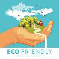 Saving Of Environment Poster vector