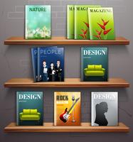 Magazines On Shelves vector