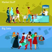 Shopping Compositions Set vector