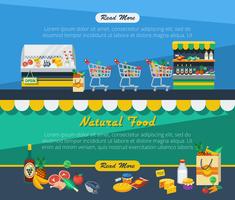 Supermarket Advertising Banners  vector