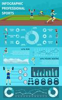 Infografía personas deporte vector