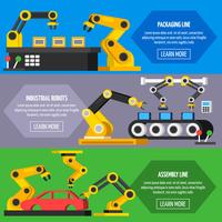 Automation Conveyor Orthogonal Banners vector