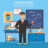 Ilustración de formación de educación en línea vector
