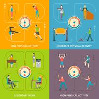 Physical Activity Flat Concept vector