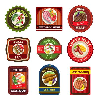 Grill Dishes Emblems